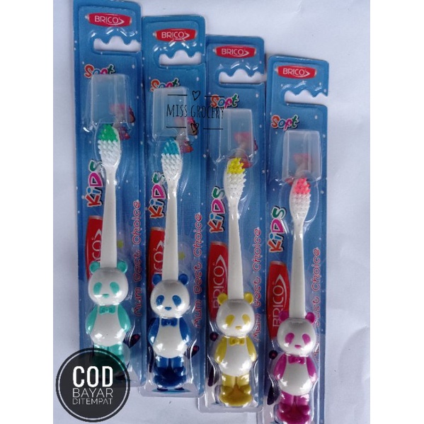 (1box isi 12 pcs) Sikat Gigi Anak Brico Kids Karakter Multiwarna Lucu Murah Grosir