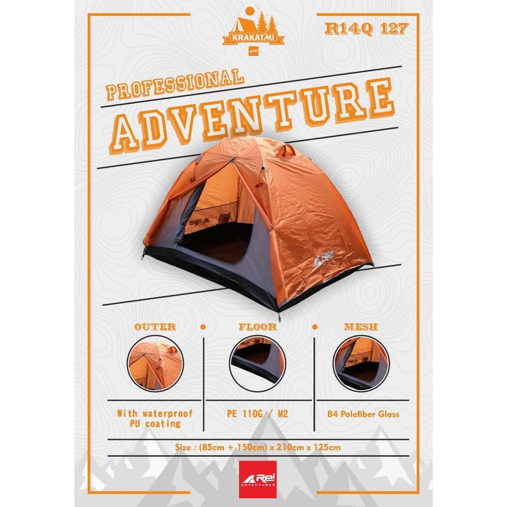 Tenda Camping Rei Krakatau A kapasitas 2 Orang