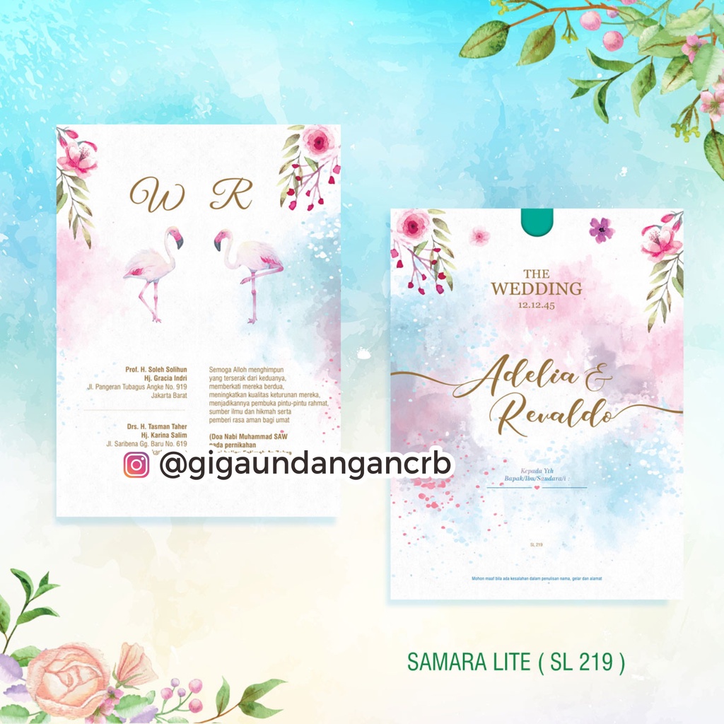 UNDANGAN PERNIKAHAN KEKINIAN SIMPEL MURAH & ELEGAN/SOFTCOVER SL-219/220