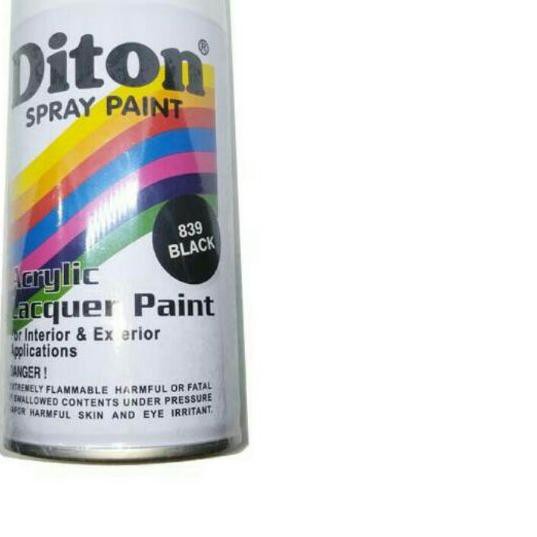 ♀ Diton Black 839 Cat Semprot Diton Aeresol Paint 300cc Spray Hitam Mengkilap Diton Hitam Glossy Glo
