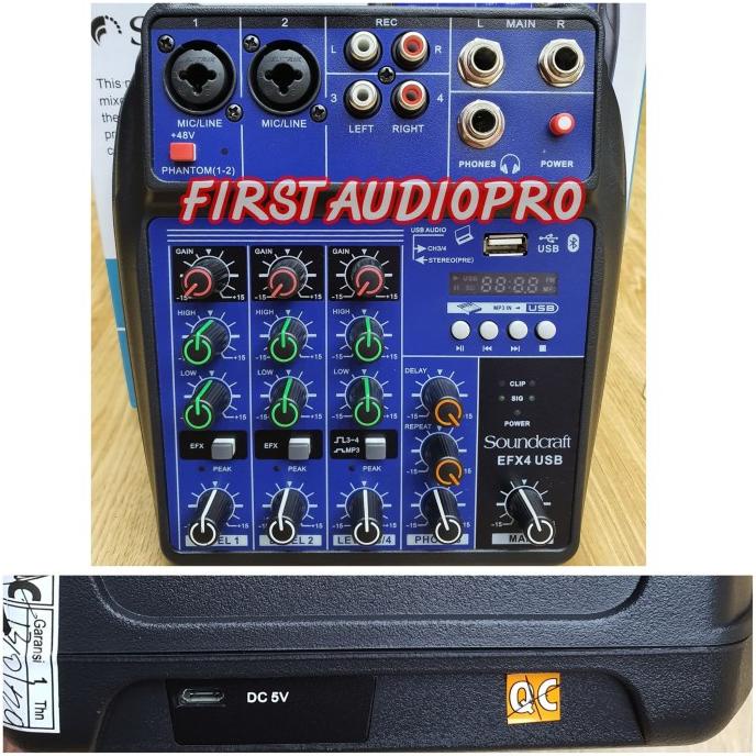 Mixer Audio Soundcraft EFX 4 Bluetooth 4 Channel