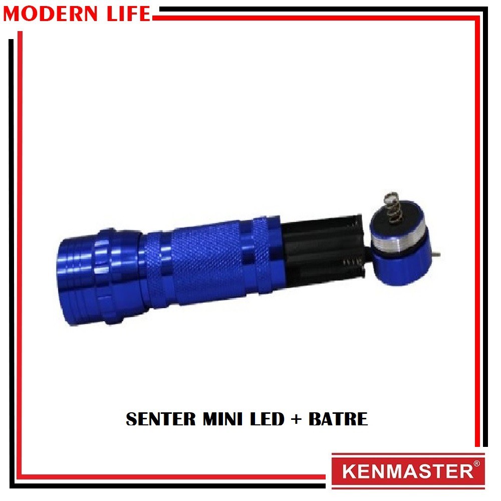 Senter Tangan LED Mini / Kenmaster Senter 3 LED + Baterai / LED Light / Lampu Mini LED