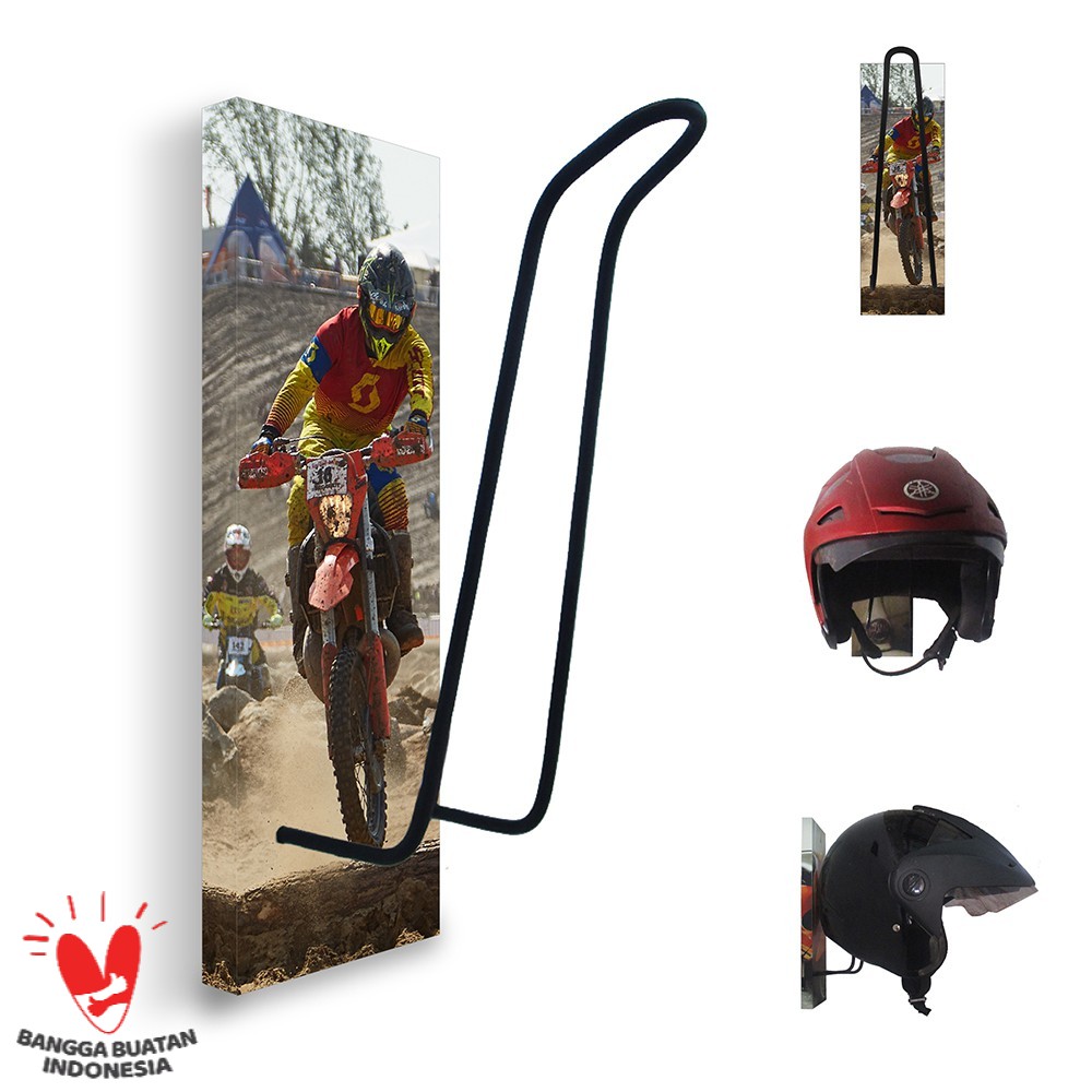 GANTUNGAN HELM - TEMPAT HELM - RAK HELM MOTOR CROSS 105