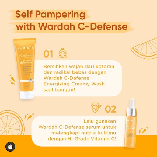 WARDAH C DEFENSE | Whip Creamy Wash DD Cream Serum Face Mist Mask Moisturizer