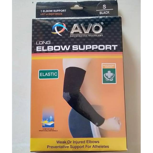 Deker tangan elbow panjang  voli volly futsal basket hitam av0 bisa bayar ditempat cod