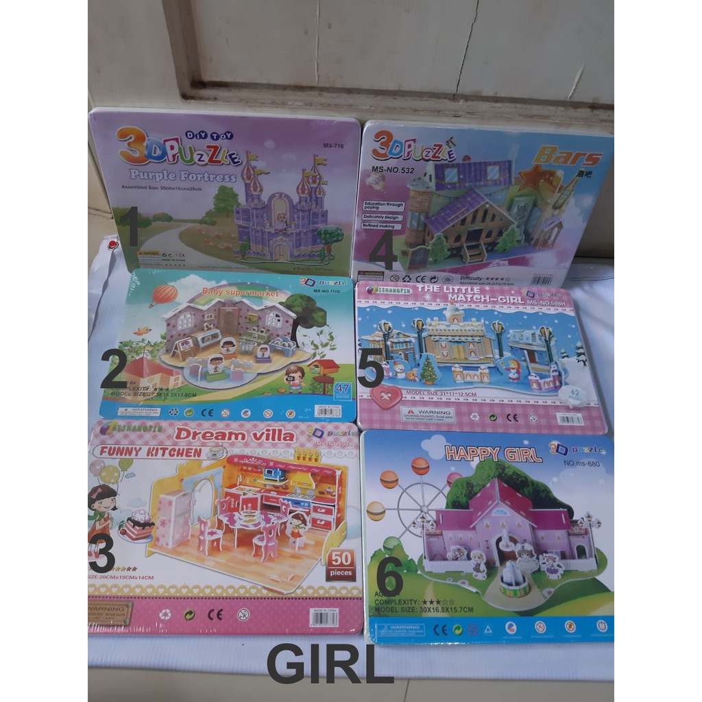 3D PUZZLE puzzle anak ukuran besar DIY/ prakarya anak