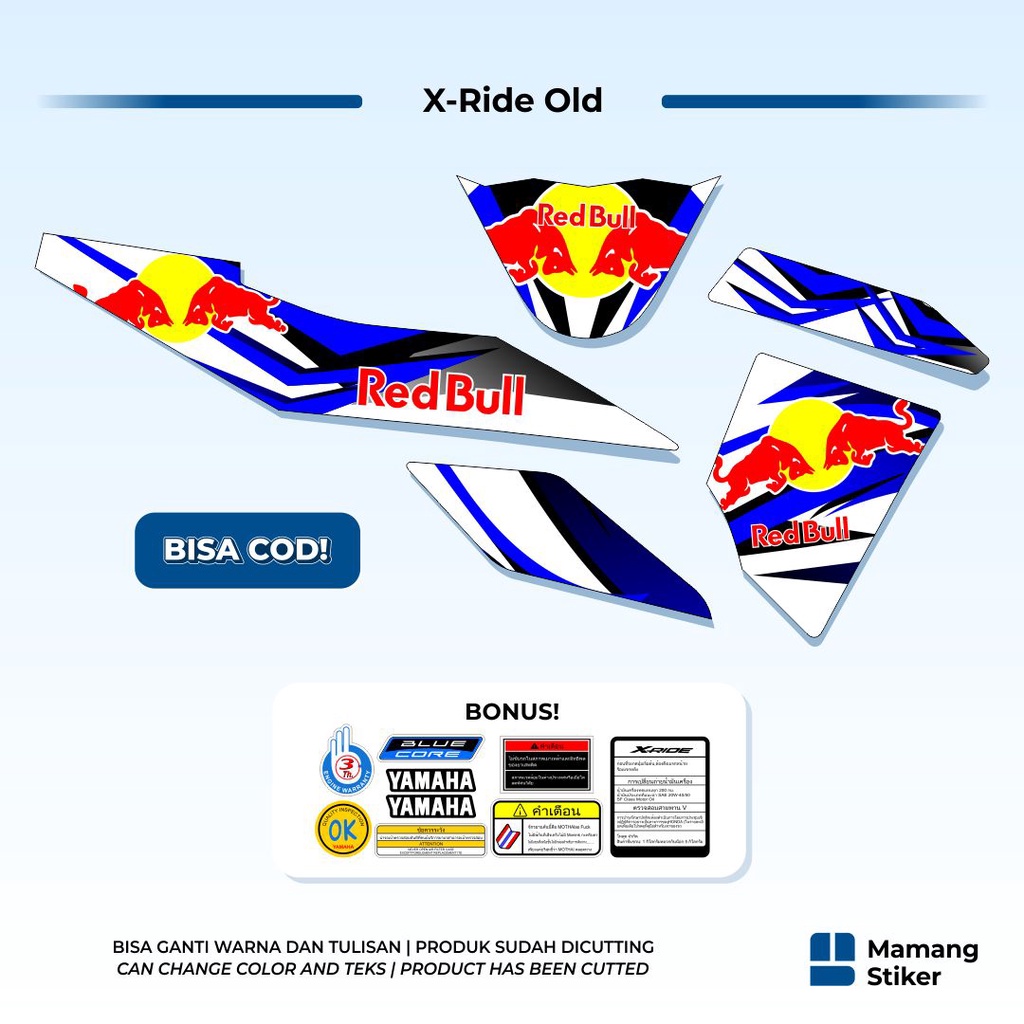 Striping XRIDE Old Variasi (10) X Ride 115 Lama Sticker Stiker Skotlet Racing Simpel Sederhana Keren