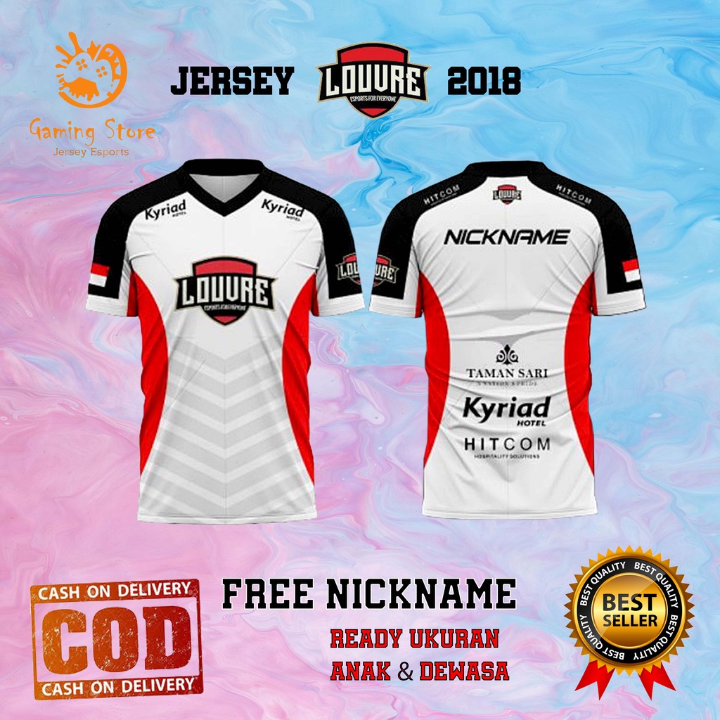 Jersey Kaos Baju LOUVRE Mobile Legend PUBG Free Fire AOV DOTA