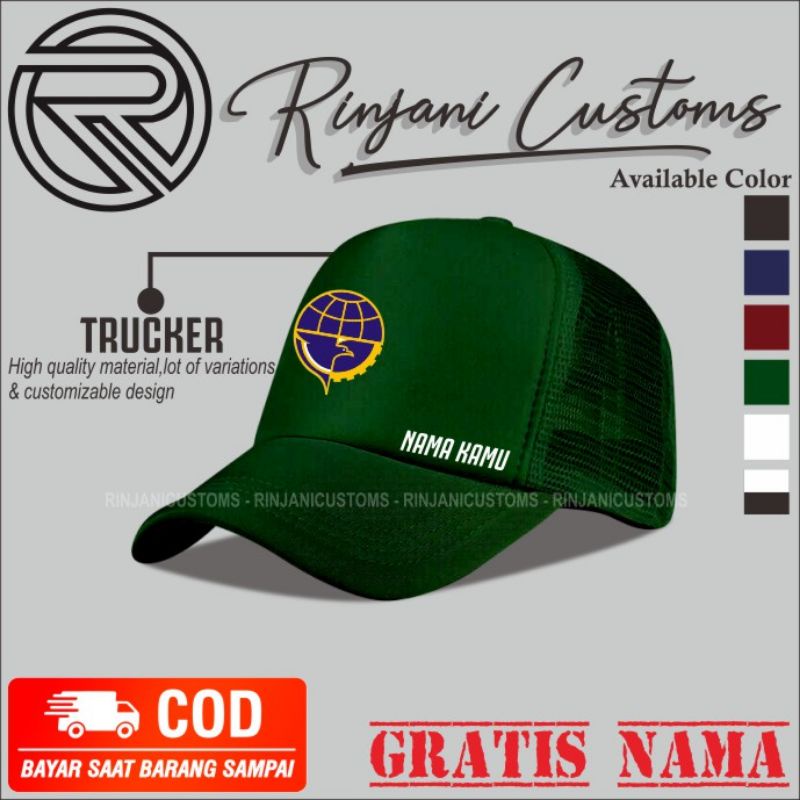 TOPI DISHUB-TOPI JARING DISHUB-TOPI TRUCKER DISHUB GRATIS NAMA