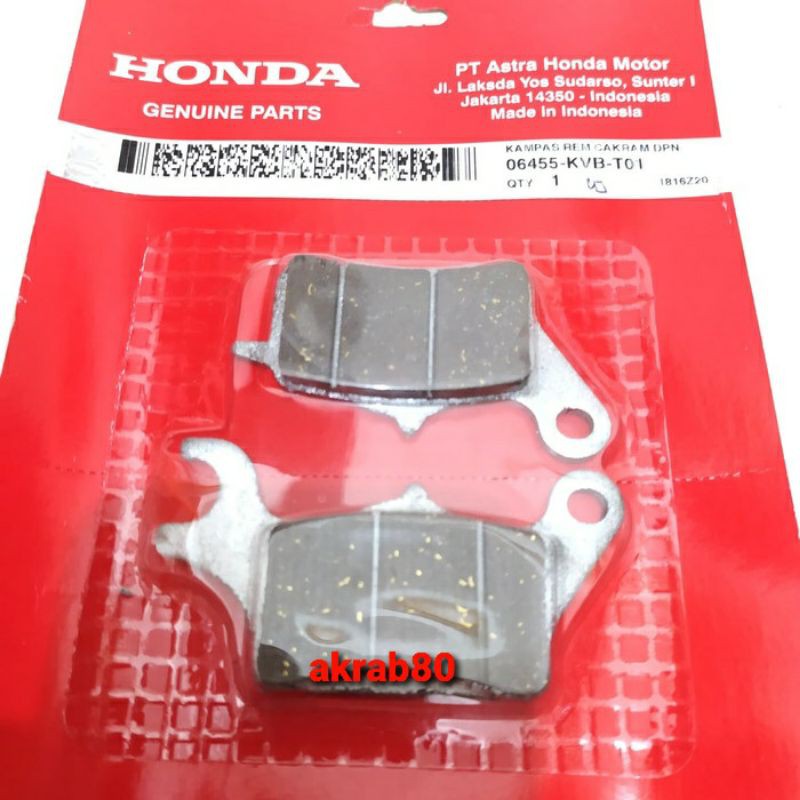 Kampas Rem Depan Beat Scoopy Vario 125 Vario 150 06455-KVB-T00