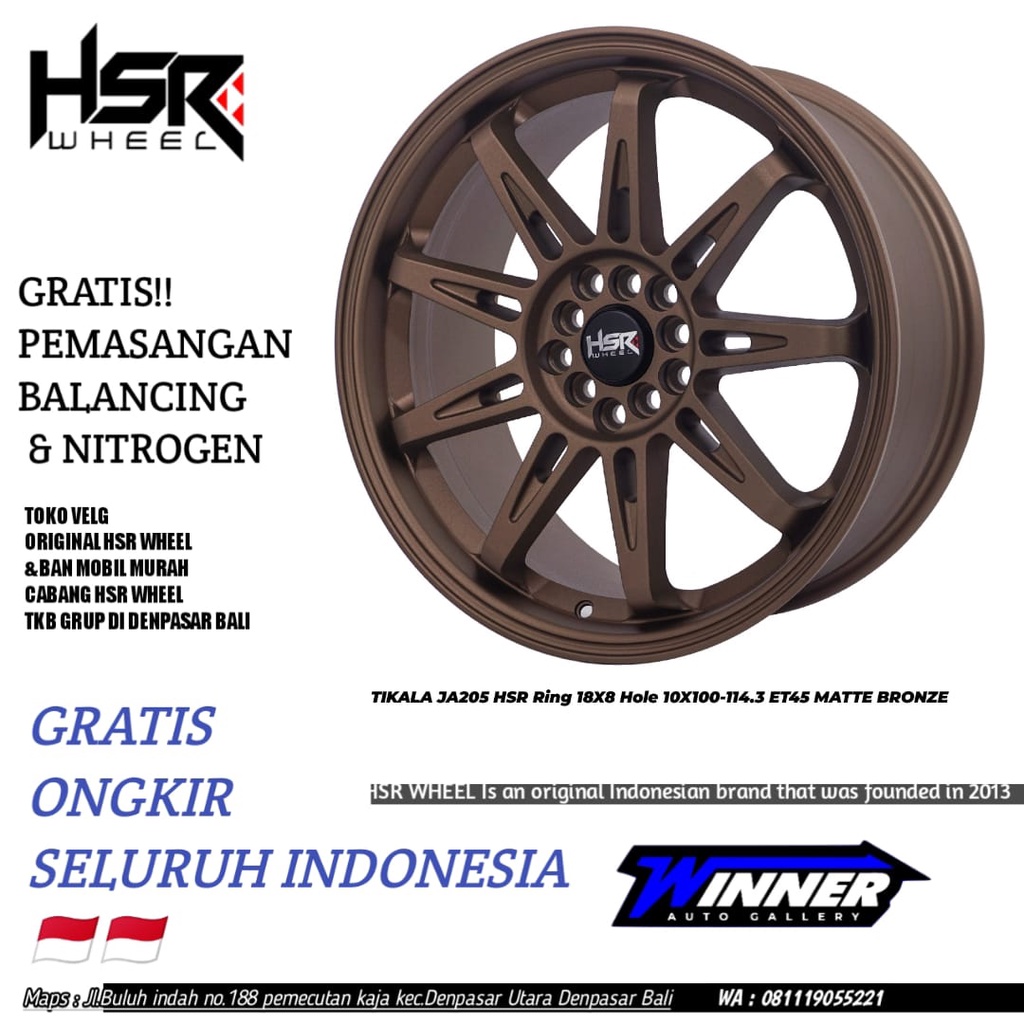 Velg Mobil Ring18 Design Original HSR WHEEL TIKALA R18 Xpander Innova