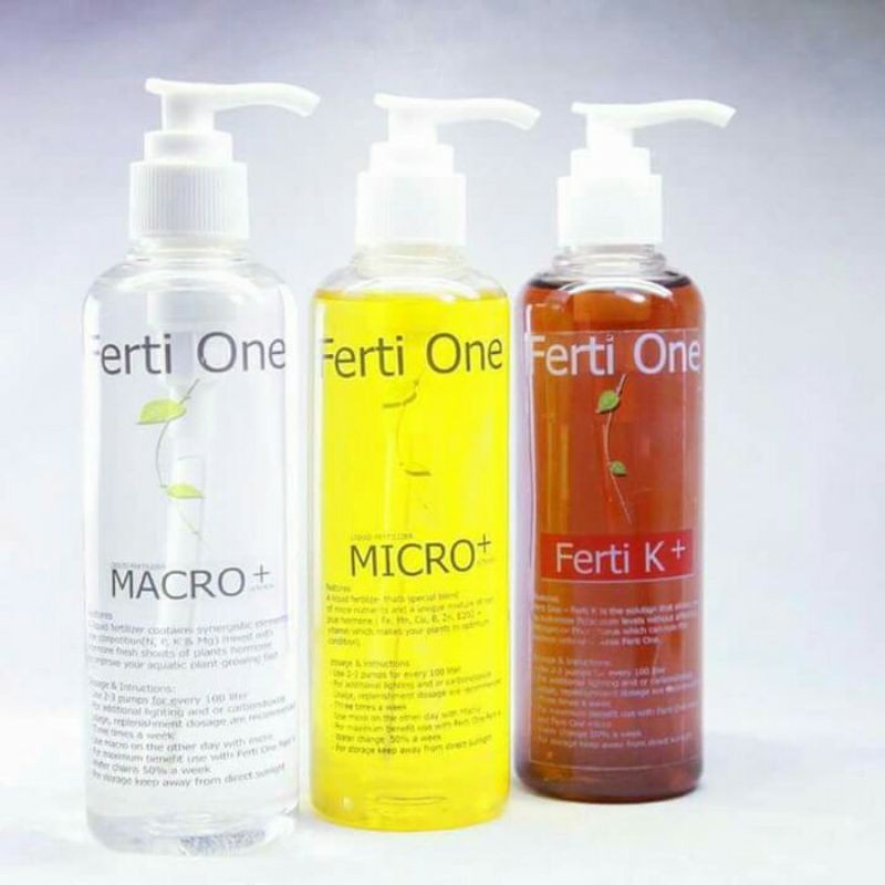 Paket Pupuk Aquascape Cair Ferti One Macro Micro Ferti K 200 ml