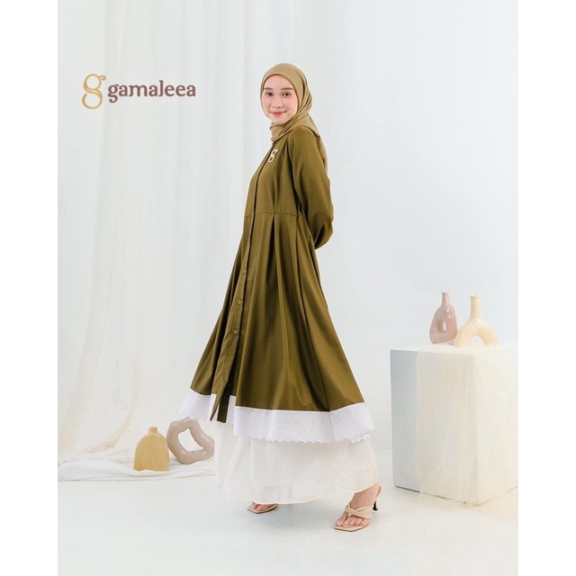 (MSB) TUNIK GAMALIA RENDA FULL KANCING DAILY BUSUI WANITA TUNIK MOSCREPE