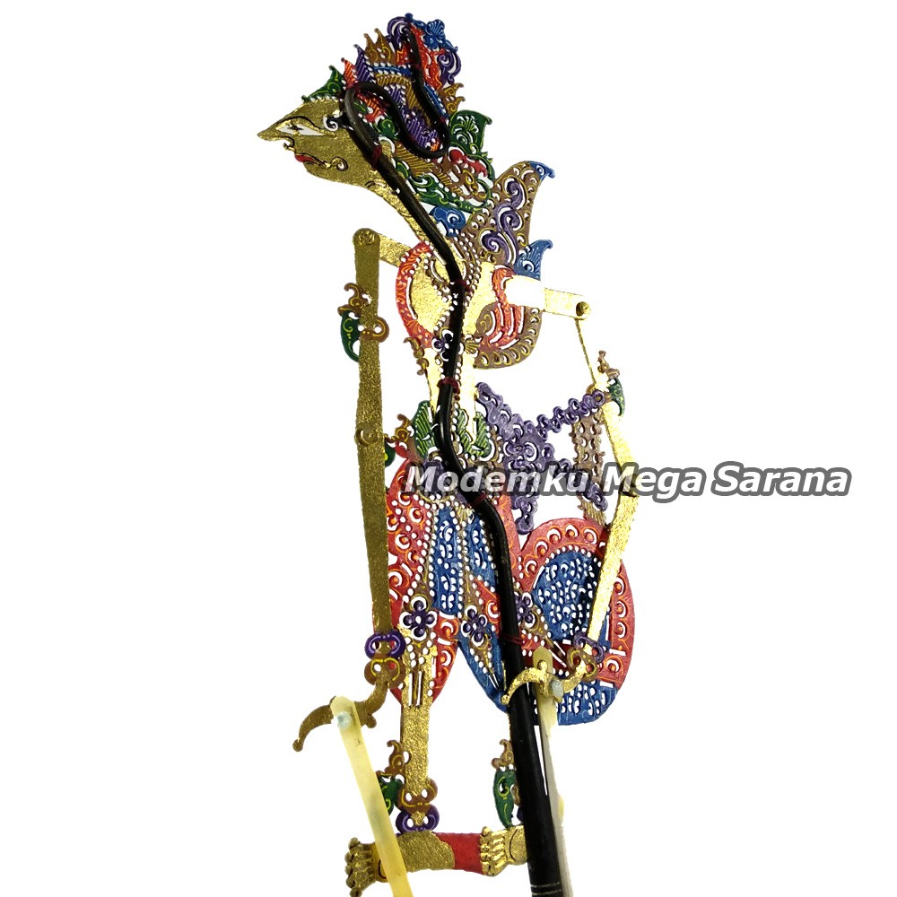 Wayang Kulit Mini Caperan Super 20 Cm - Prabu Kresna Emas