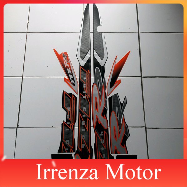 Striping sticker Lis motor Yamaha FIZR FIZ R F1ZR 2001 hitam-orange