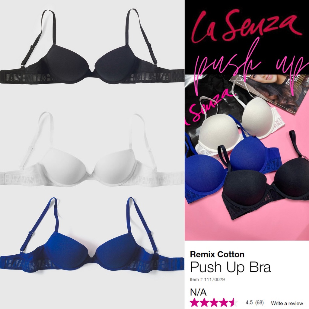 [LA S*NZA] BRANDED BRA COTTON LOGO PUSH UP REMIX SERIES Bh sexy wanita // sisa ekspor