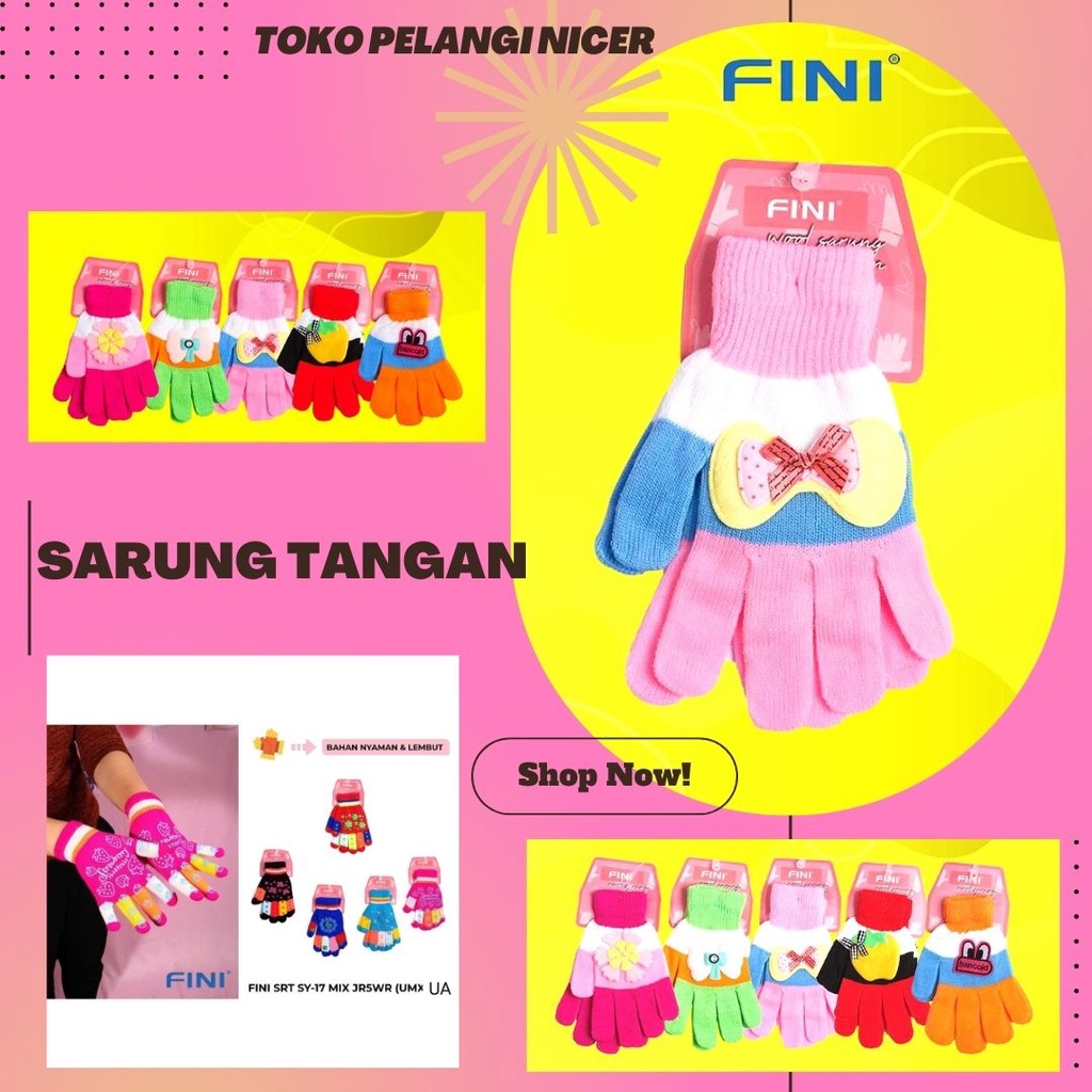 Sarung Tangan Premium Hangat Motif iMUT FiNi/sarung tangan Untuk Musim Dingin Tokopelanginicer/Sarung Tangan Motor Wool Wanita Lucu