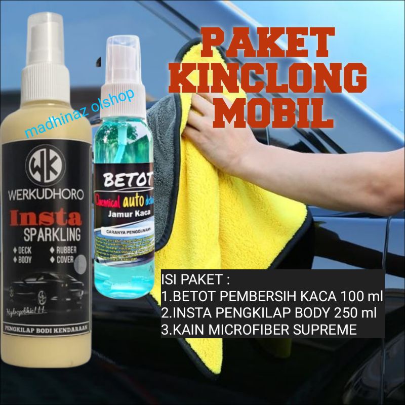 Pembersih jamur kaca mobil efek daun talas pengkilap body mobil  bonus lap microfiber