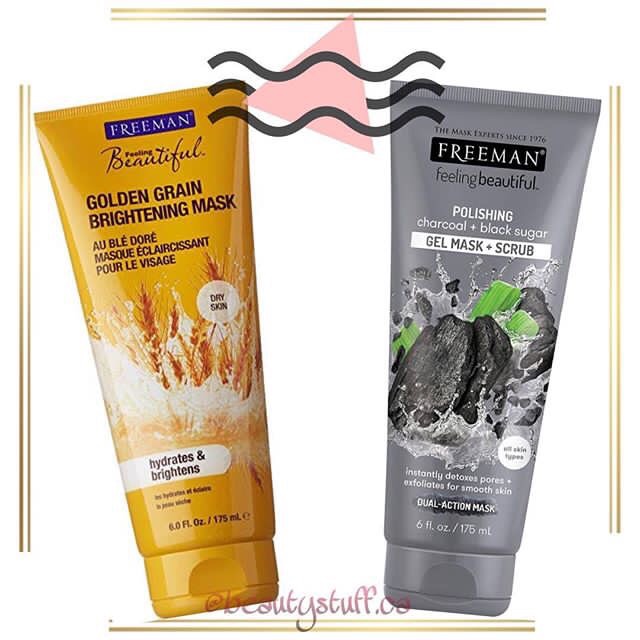 FREEMAN mask share in jar golden grain, polishinh charcoal black sugar