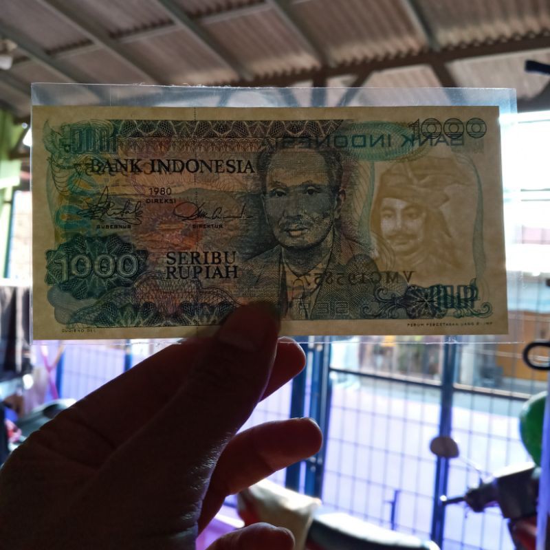 uang kuno 1000 tahun 1980 dokter tomo