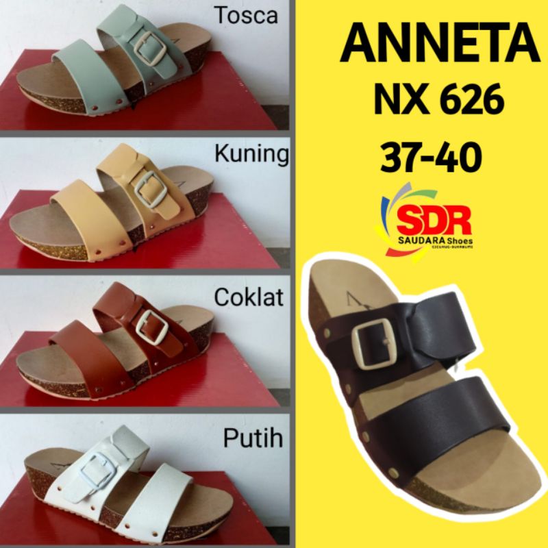 ANNETA NX626 Sendal Wedges CEWEK | ORIGINAL