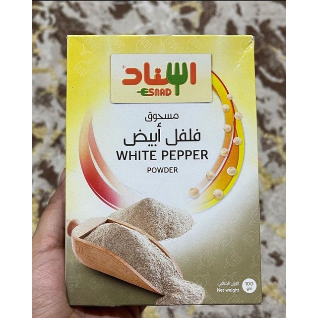 

ESNAD WHITE PAPPER POWDER 100 GRAM BUMBU DAPUR KHAS TIMUR TENGAH IMPORT SAUDI ARABIA ORIGINAL