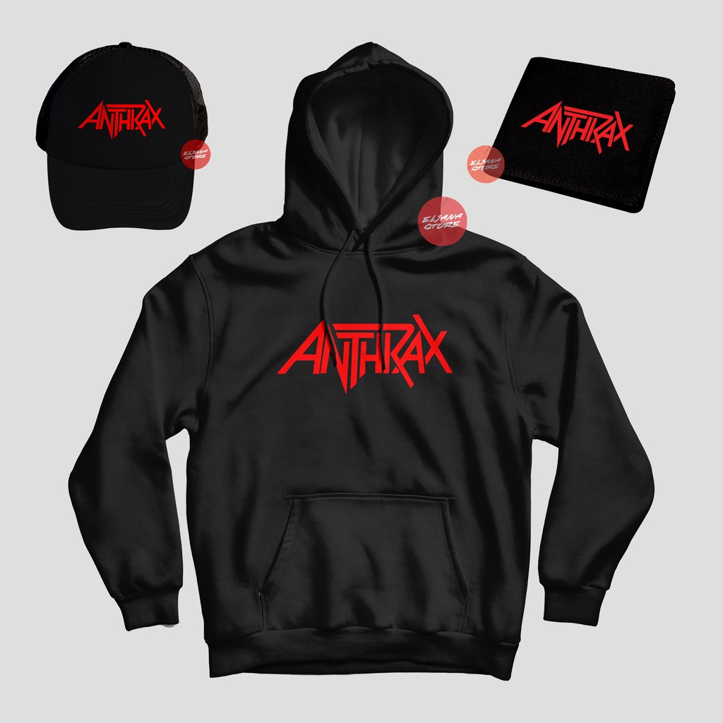 Antrax Logo Hitam / Topi Antrax / Hoodie Antrax / Dompet Antrax / Sweater Antrax / Paket Topi Hoodie Dompet Antrax / Topi Band / Hoodie Band / Dompet Band /