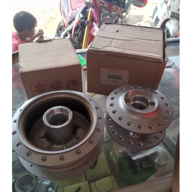 Paketan Velg Jari Jari Suzuki Smash 110 Shogun 125 Tromol Original Fullset Tinggal Pasang