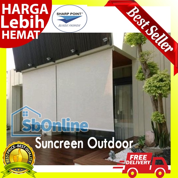 Sharp Point Roller Blind Sun Screen Outdoor Indoor Premium