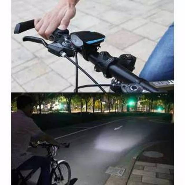 Lampu Sepeda Dengan Klakson LED Cree XPG Waterproof Bicycle Light