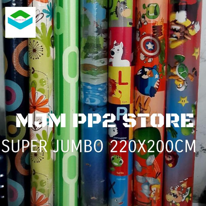 KARPET LANTAI / KARPET PLASTIK SPONS KARAKTER SUPER JUMBO UK 200x220CM