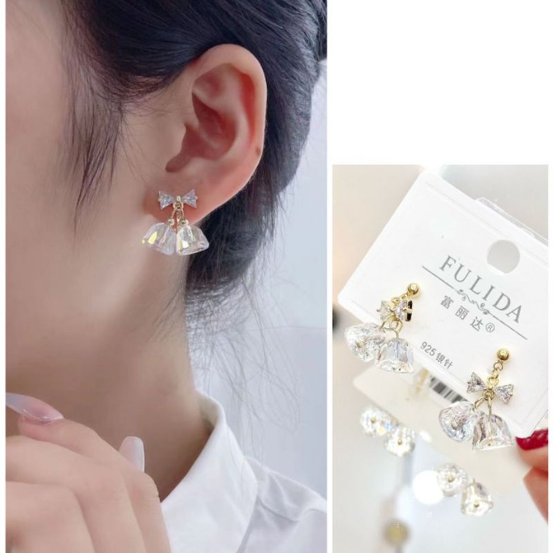 Anting Silver925 perak Premium Quality Anti karat anti alergi Starling silver platgold T01