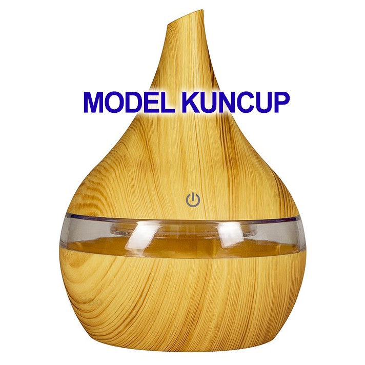 HUMIDIFIER Diffuser Aromaterapi Motif Kayu Alat Pengharum Ruangan Anti Stres Free Essential Oil-1