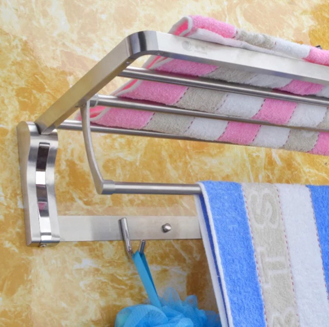 Rak handuk towel rack SUS 304 stainless steel kapstok 5 kait kamar mandi anti karat