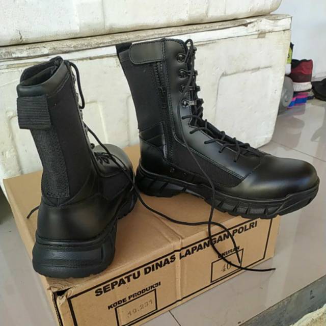 Sepatu PDL  kulit kanvas jatah polri