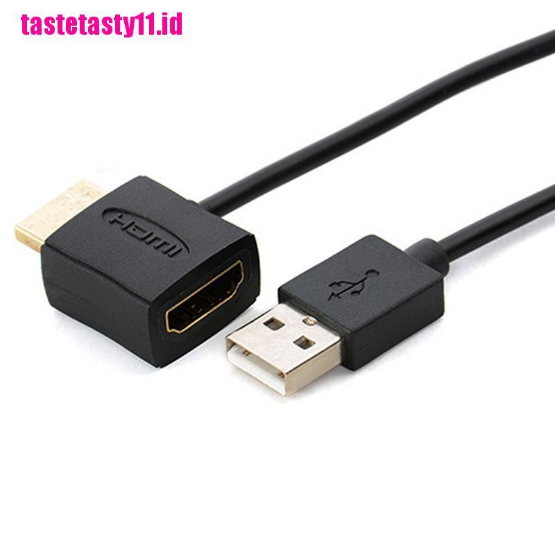 Adapter extender power Konektor usb 2.0 hdmi male to female Panjang 50cm