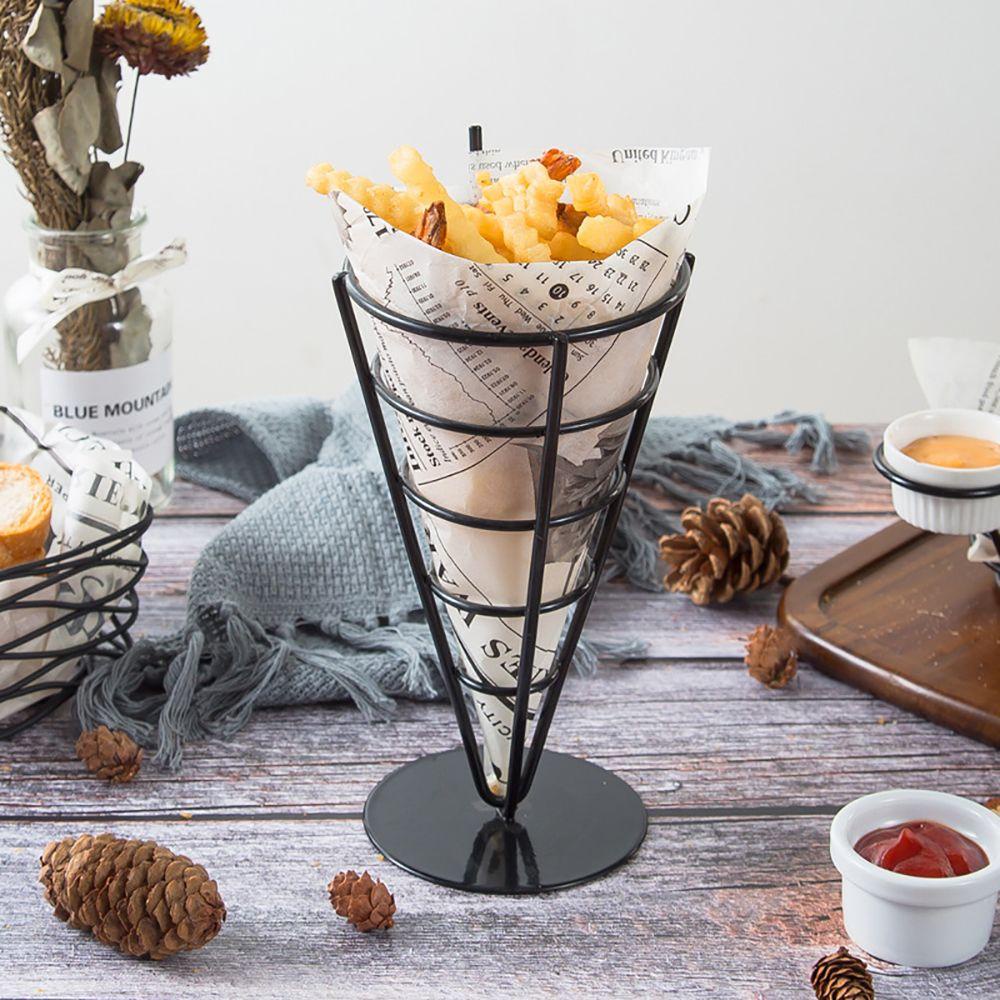 Quinton French Fries Rack Stainless Steel Besi Tempa Peralatan Makan Bar Cafe Rak Snack Keranjang Makanan Ringan