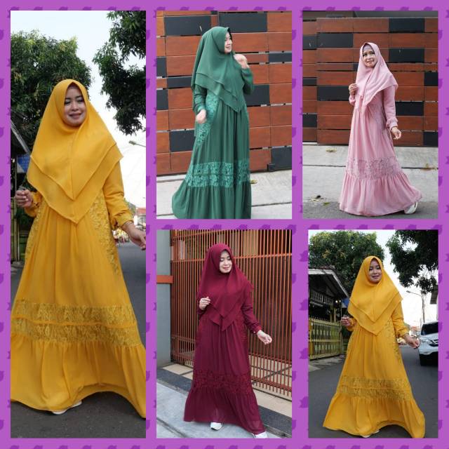 Gamis syar'i/Gamis Fashion/Gamis Grosir Tanah Abang/Gamis Ceruty Babydoll original/Gamis Terbaru