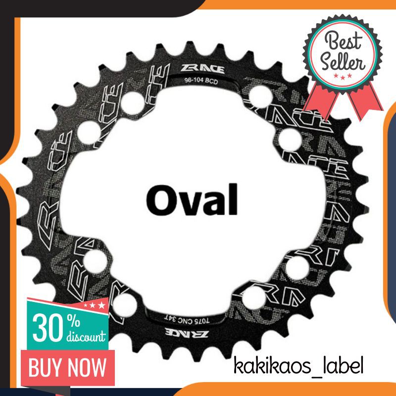 Zrace Chainring Crank Single Speed Dual BCD 96 104 mm Oval