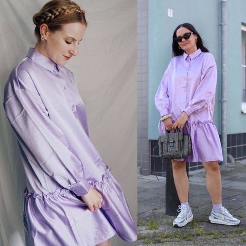 Monki Shirt Silk Dress