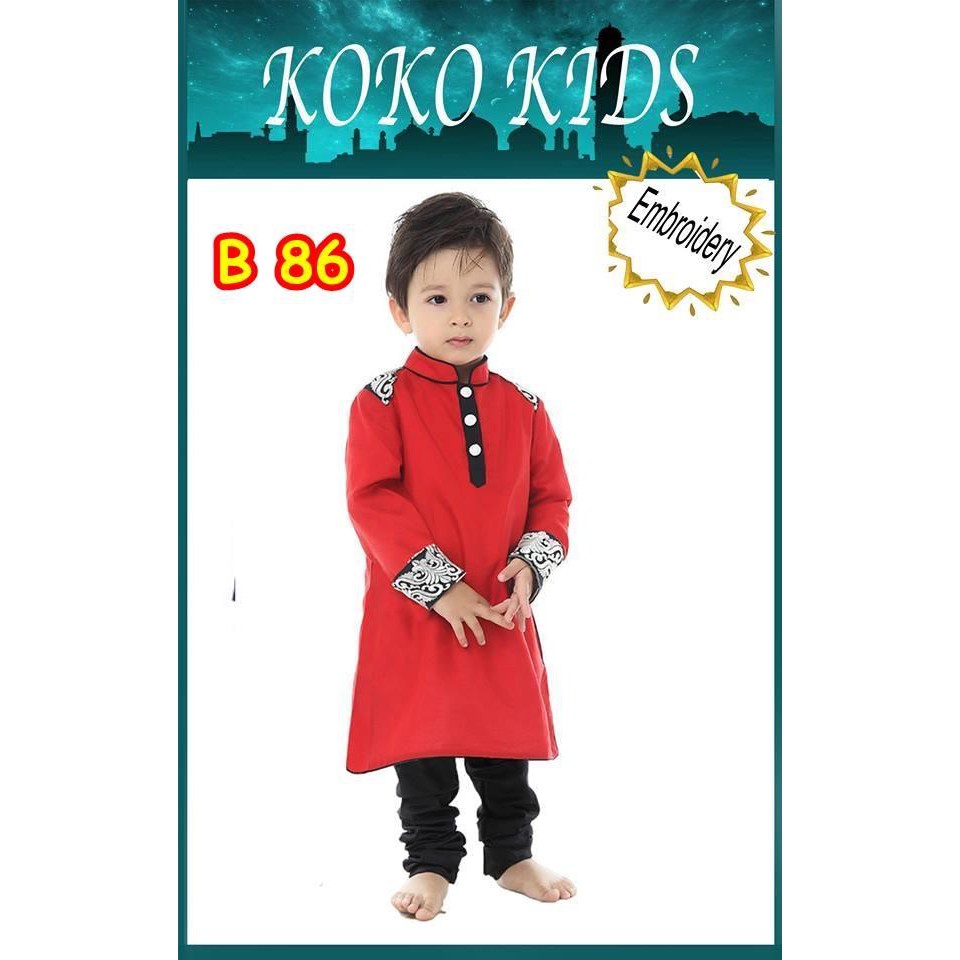 BAJU KOKO KIDS B86 / BAJU MUSLIM ANAK LAKI - LAKI