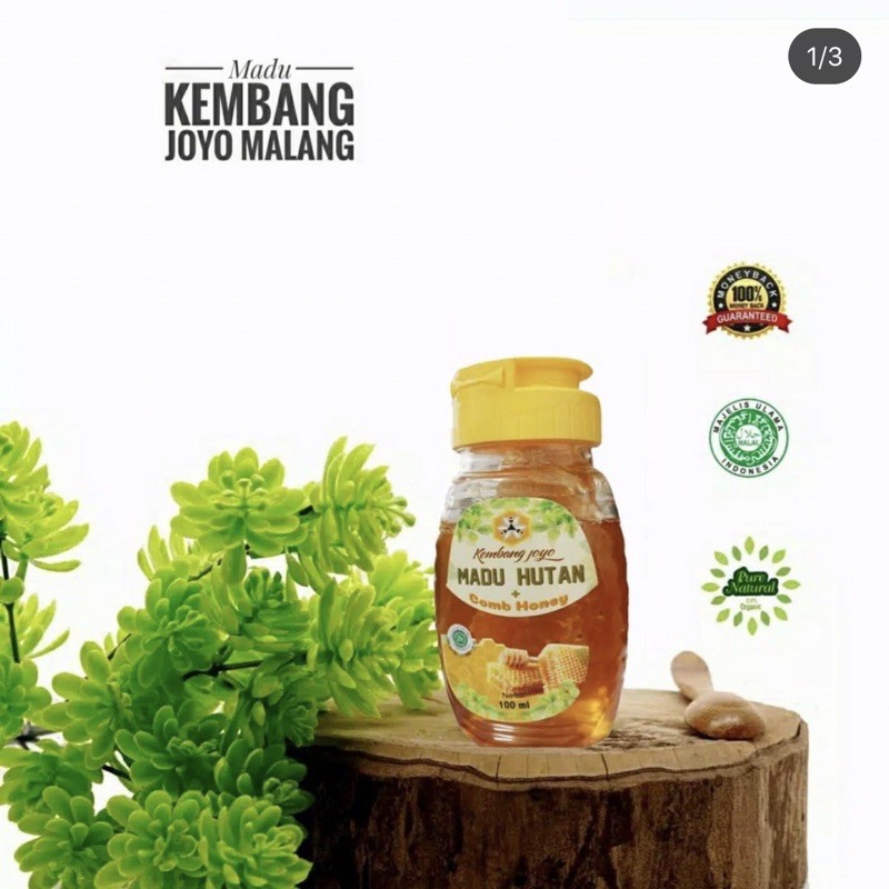 

madu hutan + comb honey 140gr madu kembang joyo