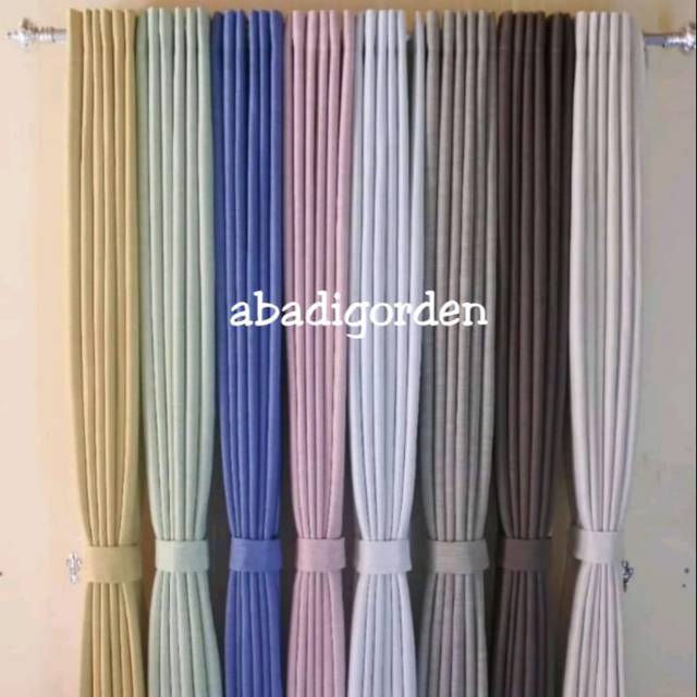 Gorden blackout polos kuning hijou biru pink silper abu coklat gading abu tua coklat muda