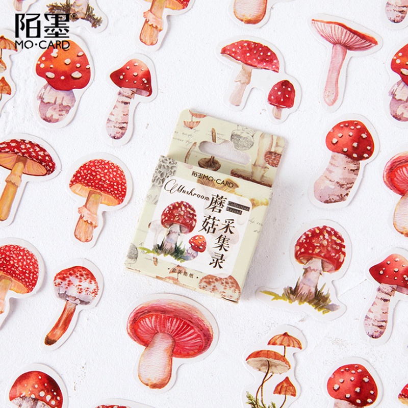 

[PER BOX] Stiker Aesthetic Tumblr Deco Scrapbook Bujo Diary DIY Mushroom