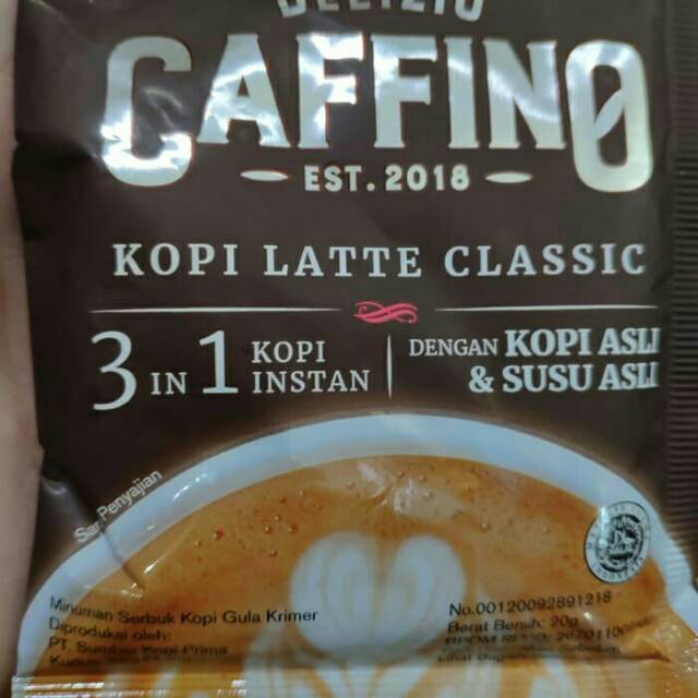 

Delizio Caffino Kopi Latte Classic 20 gr