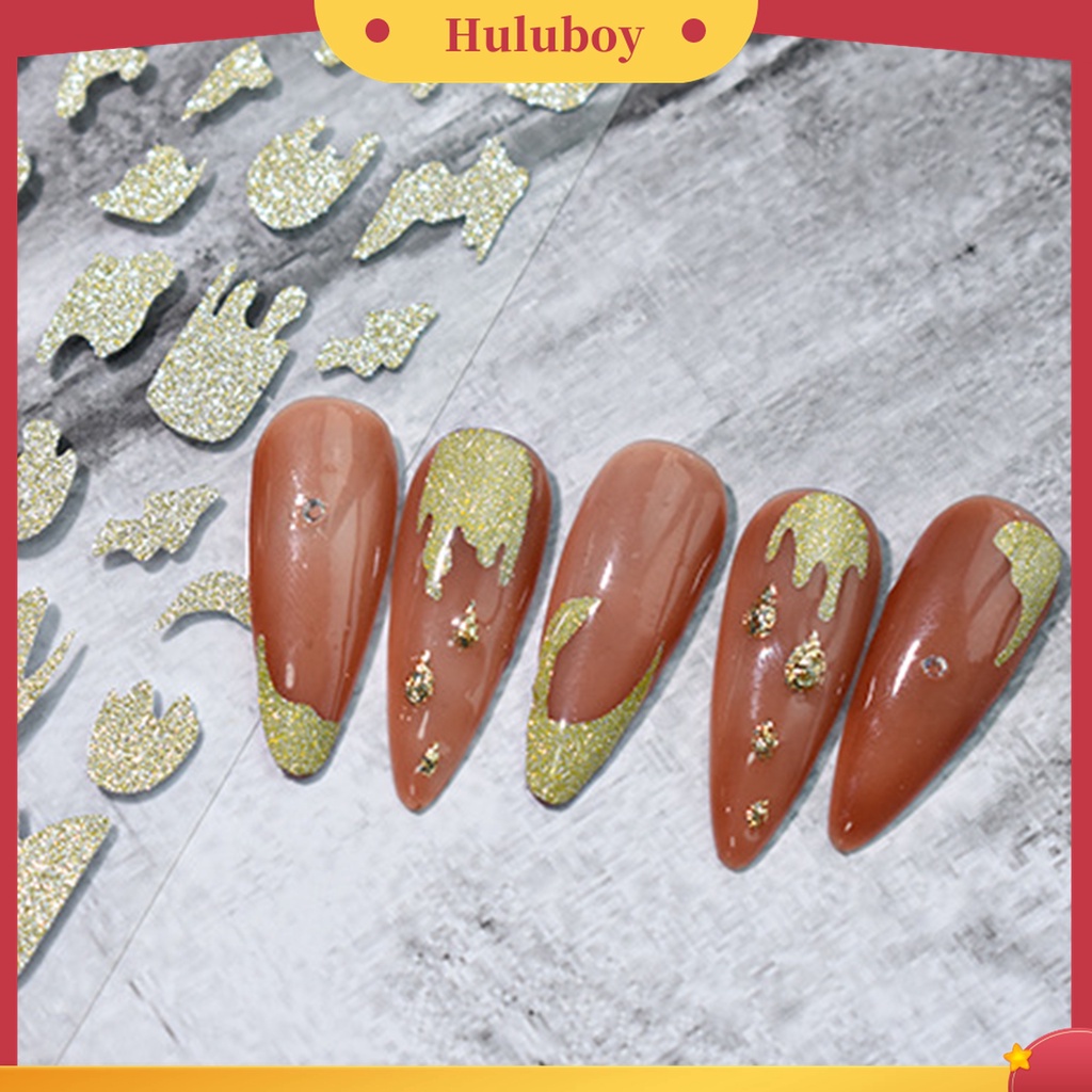 Huluboy Huluboy♡ Stiker Kuku Efek 3D Tidak Pudar Untuk Dekorasi Manicure