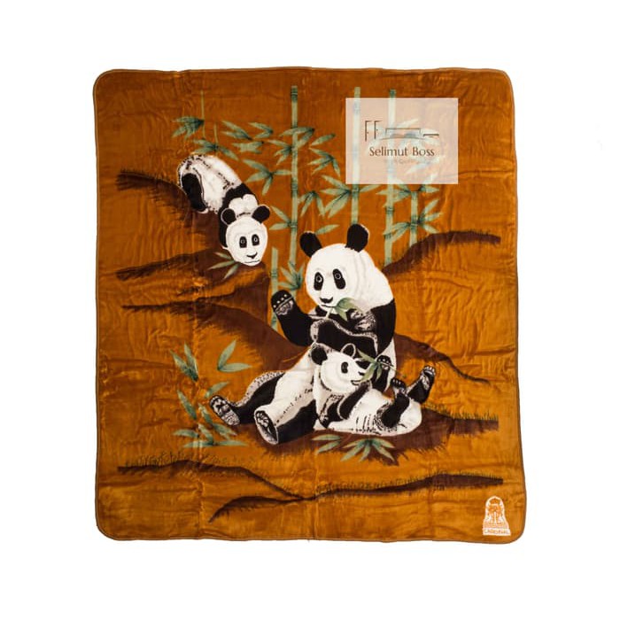 Update Selimut Bulu Halus Tebal Panda (Cardinal) 220 x 240 cm