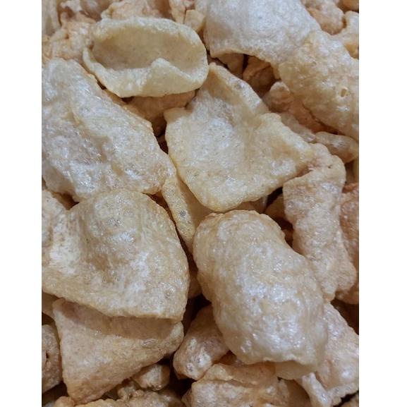 

[KODE BARANG RCP92] kerupuk kulit babi/cu jiu ca jiu nong/kerupuk kulit samcen/kerupuk kulit babi siap goreng 300.grm 0g