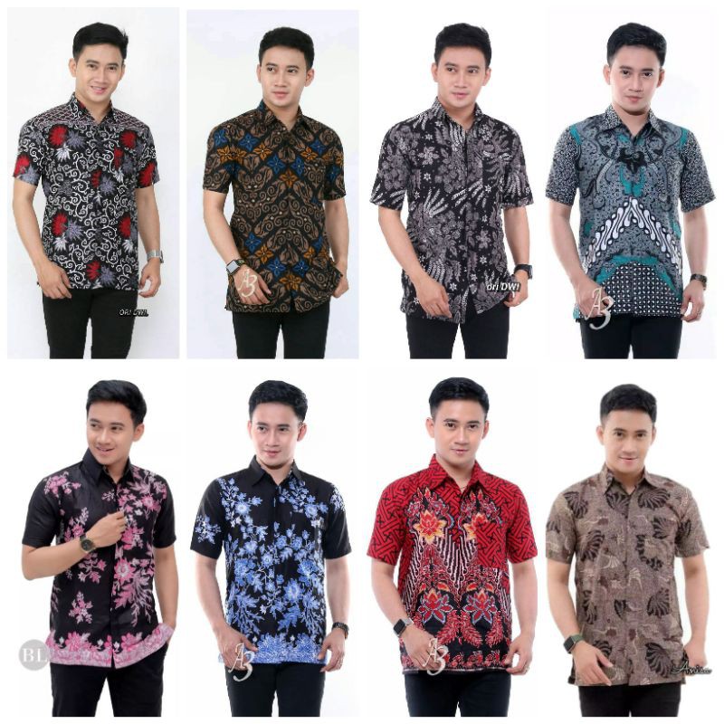 BAJU BATIK PRIA ABADI BATIK KEMEJA BATIK PRIA LENGAN PENDEK TERVIRAL DI SHOPEE