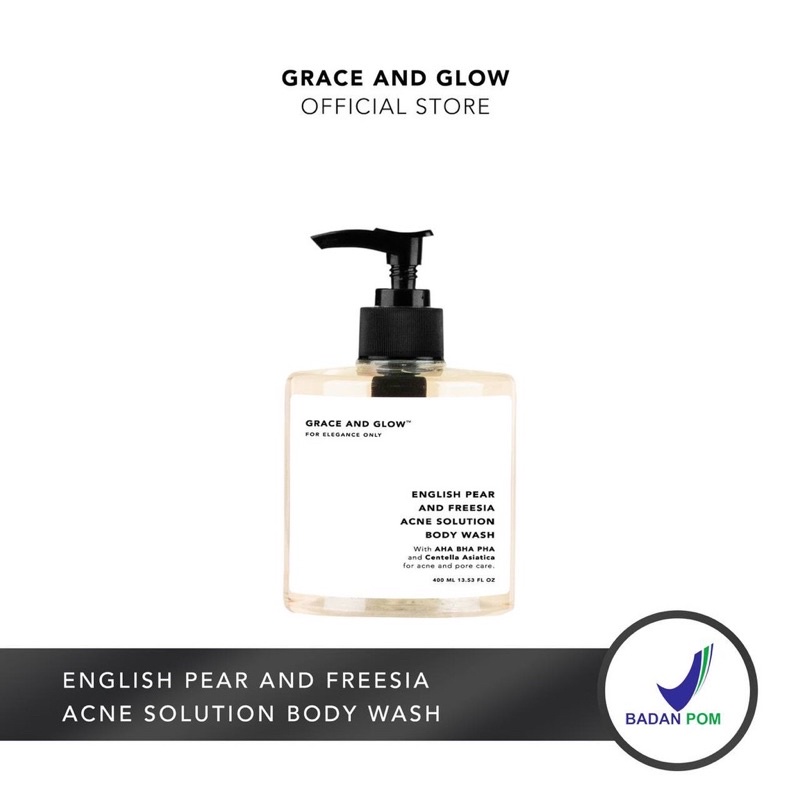 GRACE AND GLOW ENGLISH PEAR &amp; FREESIA ACNE SOLUTION BODY WASH